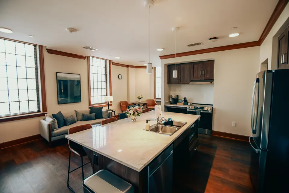 Owner-selected Creative River photograph of full two-bedroom at West End Tower.