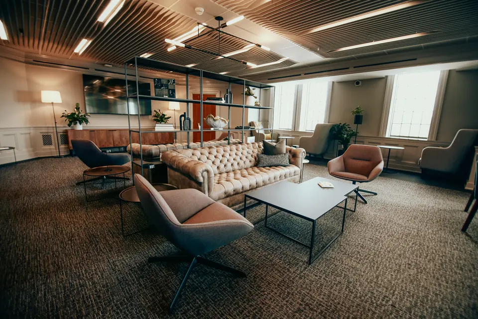 Owner-selected Creative River photograph of executive lounge at West End Tower.