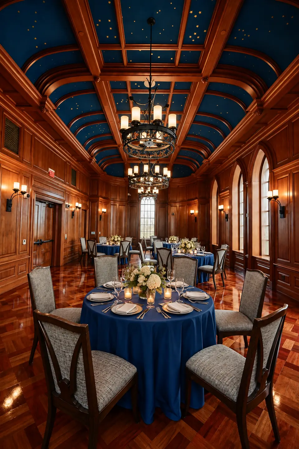 Owner-supplied digitally staged setup illustration. Furnishings and event arrangements are illustrative.
